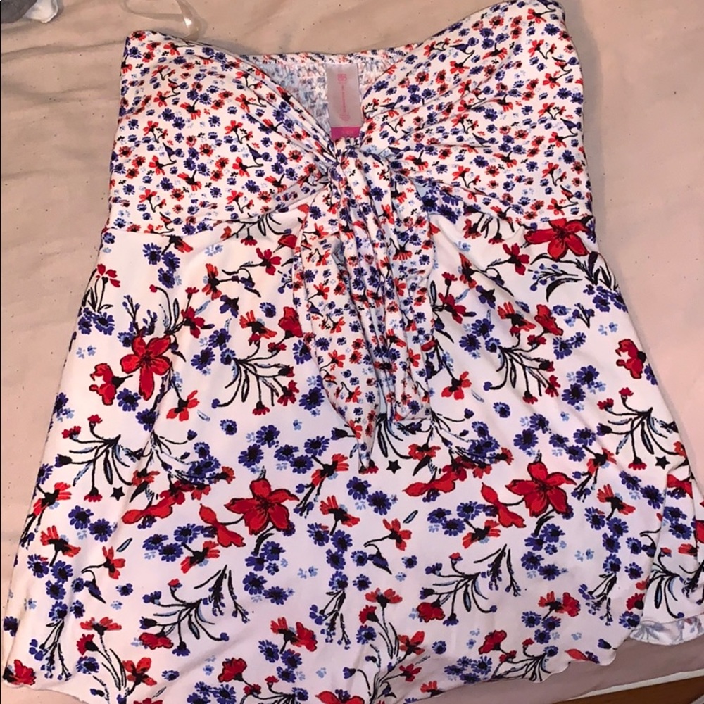 floral tube top